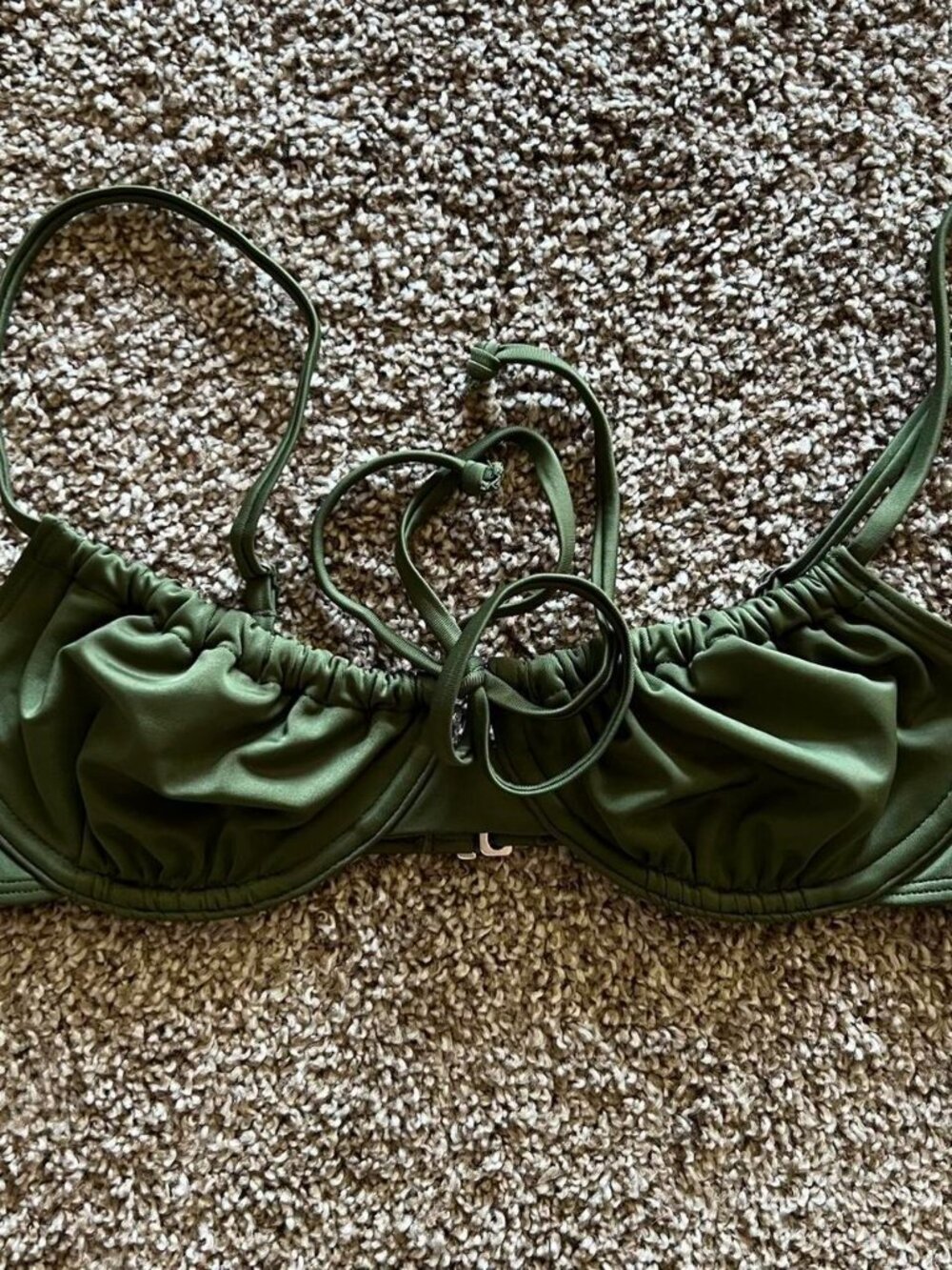 ASOS Collusion Dark Green Bikini Top - NWOT